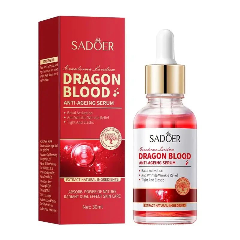 SADOER Dragon Blood Anti-Ageing Serum | Ganoderma Lucidum Extract | Anti-Wrinkle + Tightening + Elastic Skin | 30ml